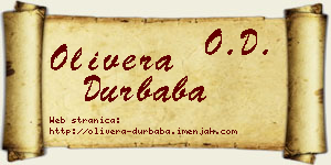 Olivera Durbaba vizit kartica